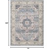 Acekool Vintage Floral Rug - Washable 6x9 Boho Carpet with Non-Slip Back - 2 of 4