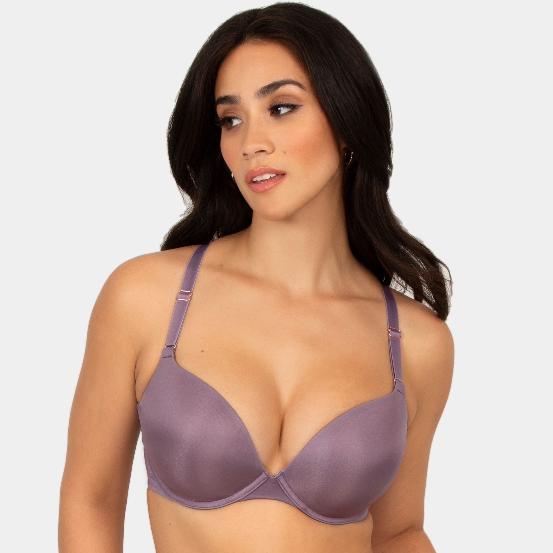 Smart & Sexy Women's Perfect Push Up Bra Vintage Plum 34A