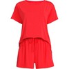 Lands' End Women's Cooling 2 Piece Pajama Set - Short Sleeve Tee and Shorts - 3 of 3