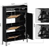 coucheta Shoe Cabinet, Shoe Cabinets with 3 Flip Drawers, Free Standing Narrow Shoe Storage Organizer with Adjustable Shelves - 2 of 4