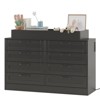 Baby Changing Dresser with 8 Drawers – Wooden Nursery Dresser with Safety Rail & Open Shelf, Changing Table Station Space - 3 of 4