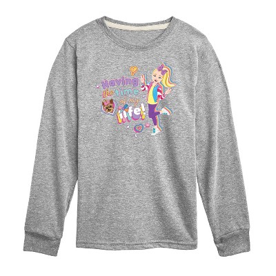 JoJo Siwa Time Of My Life Long Sleeve Graphic T-Shirt - Athletic Heather - 2T