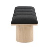 Meridian Furniture,Pavilion Black Boucle Fabric Bench - 3 of 4