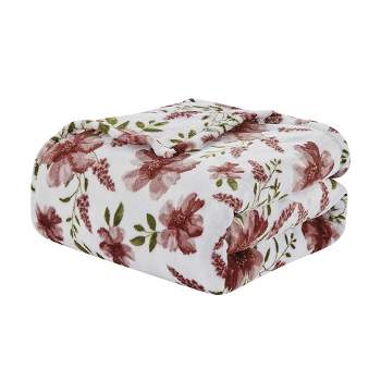 Plazatex Luxurious Ultra Soft Lightweight Rayla Printed Bed Blanket Floral