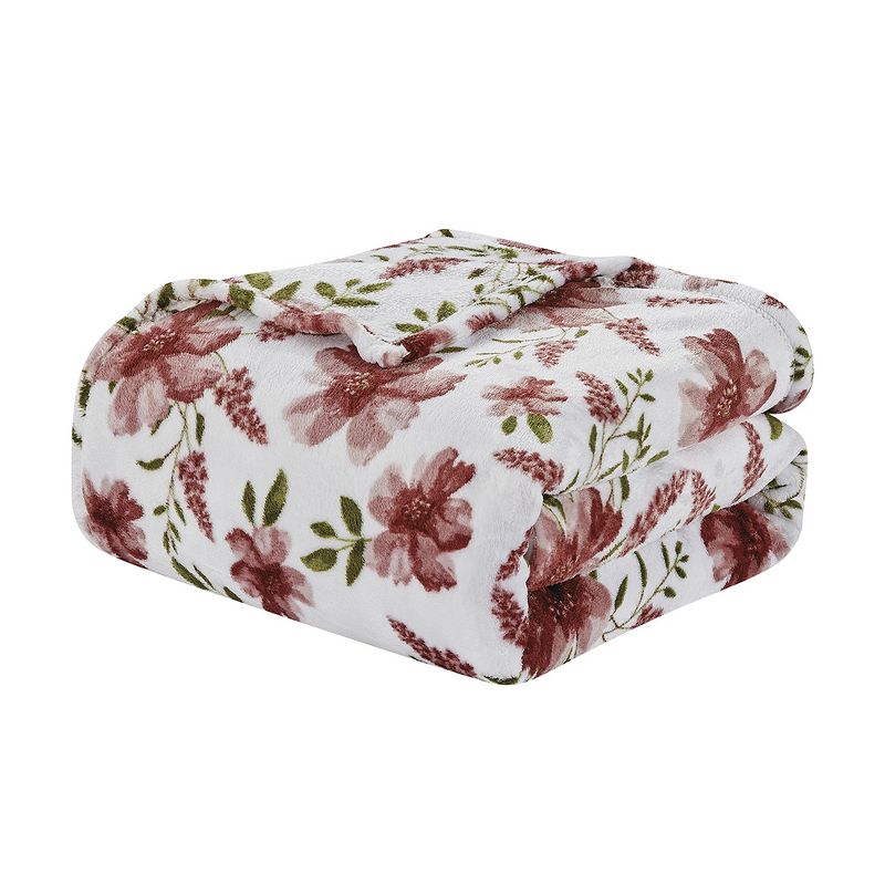 Plazatex Luxurious Ultra Soft Lightweight Rayla Printed Bed Blanket Floral, 1 of 5