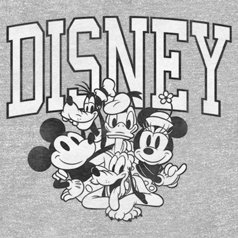 Women's Mickey & Friends Retro Black and White Group T-Shirt, 2 of 4