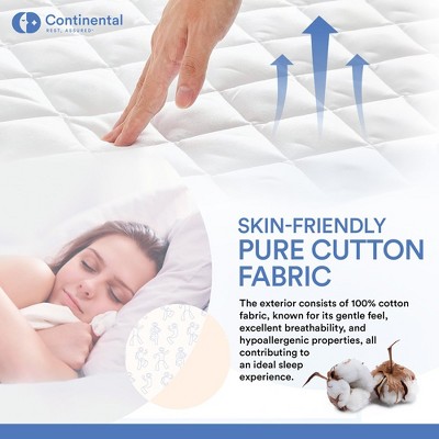 Queen Size White Cotton Quilted Waterproof Mattress Protector