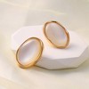 SOHI Women's Opal White The Diana Stud Earrings - 2 of 4