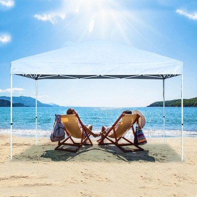 12 ft. x 12 ft. White Steel Frame Polyester Canopy Tent