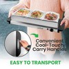 Nutrichef Professional Stainless Steel Buffet Warmer Server with 3 Trays | Portable Hot Plate Food Warmer - 4 of 4