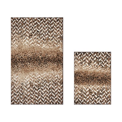 Casablanca Collection 100% Micro Polyester 2 Piece Bath Rug Set - Better Trends