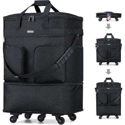 Paaaawaters Suitcases with Wheels Expandable Foldable Luggage Bag Suitcase Collapsible Rolling Travel Bag