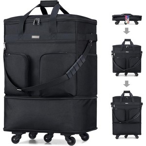 Paaaawaters Suitcases with Wheels Expandable Foldable Luggage Bag Suitcase Collapsible Rolling Travel Bag - 1 of 4