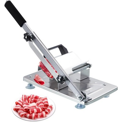 Manual Frozen Meat Slicer Two 9" Blade Cutting Machine Mutton Ham Beef Cutter