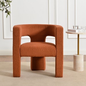 KINWELL 28" Wide Boucle Upholstered Square Armchair - 1 of 4