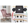 Modern Nursery Rocking Chair Soft Upholstered Teddy Rocker Accent Armchair With Pocket High Backrest - 4 of 4