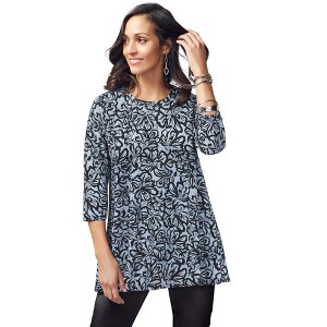 Jessica London Stretch Knit Swing Tunic - 1 of 4