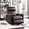 42" Blane Grain Leather Match Power Recliner Brown - Acme Furniture: Metal Base, Pillow Top Armrests - 2 of 4