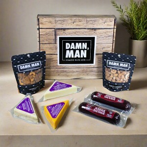 DMSnacks 26 oz. Gourmet Meats Delicatessen Gift Box, Rich Cheese & Gourmet Nuts Snack Pack, Premium Snacks Gift Box for Parties & Birthdays - 1 of 4