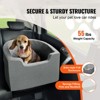 VEVOR Dog Car Seat, Waterproof Dog Booster Seat for Car with A Storage Pocket, Clip-On Safety Leash and Sponge Filling, Dog Car Bed - 3 of 4