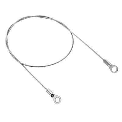 Unique Bargains Stainless Steel Lanyard Cable Eyelets Ended Security ...