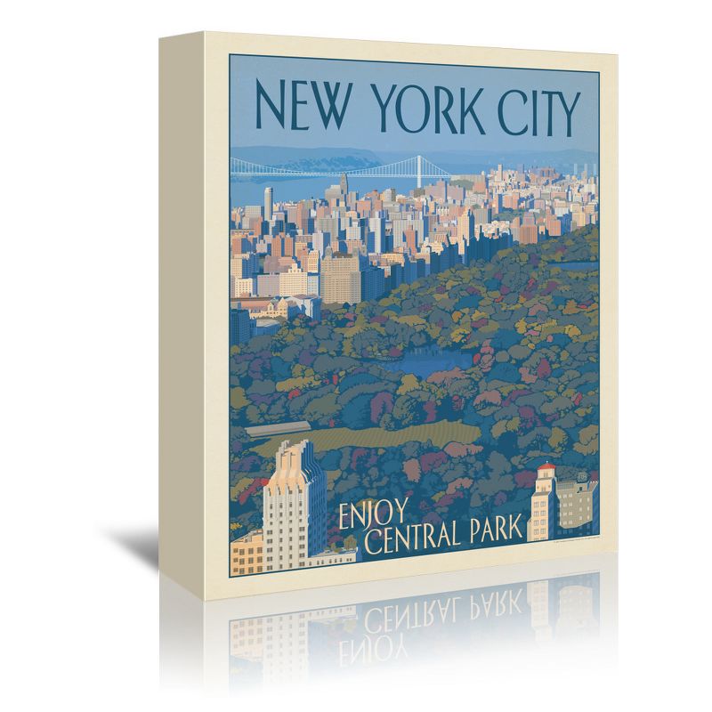 Americanflat Vintage Architecture New York Enjoy Central Park By Anderson Design Group Unframed Canvas Wall Art, 1 of 7