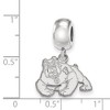 Black Bow Jewelry Sterling Silver California State Fresno Bulldogs NCAA Bead Charm - 3 of 4