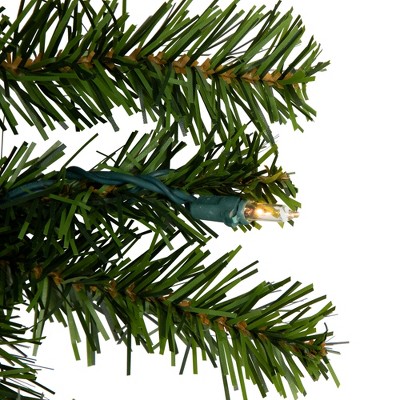 Lush Two-Tone Canadian Pine 30" Artificial Christmas Wreath with Clear Lights