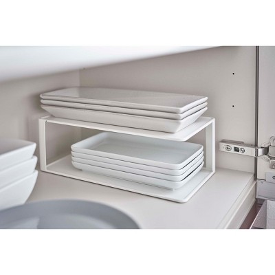 Black Steel Two-Tier Kitchen Cabinet Organizer
