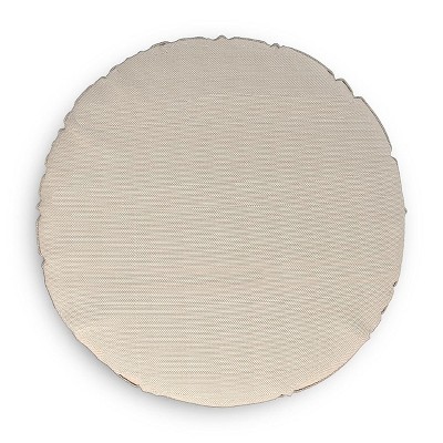 Covers&All Round Pillow Cover, Weather & UV Resistant, with Zippers, Round 32 in Diameter x 5 in H, Beige