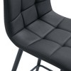 Vynxaria Modern Black PU  Chair Set - 2 Pieces with Ergonomic Design & Metal Legs - 2 of 4