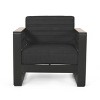 Okak 15" Chic Patio Accent Chair Upholstered Club Chair,Set of 1,Luxury Outdoor Conversation Aluminum Sofa Chair for Porch,Garden&Backyard - 2 of 4
