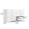 NicBex 6 Drawer Double Dresser for Bedroom,Antique Style  Drawers with Golden Pulls,Dressers for Kids Room,Living Room,Entry and Hallway - 3 of 4