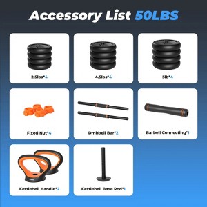 FLYBIRD 5 in 1 Dumbbell Kettlebell Weight Set - 1 of 4