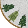 Saro Lifestyle Beaded Christmas Trees Placemat, 15" Round, White/Green (Set of 4) - 4 of 4