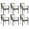 vidaXL Garden Dining Set Black and Cream White - 4 of 4