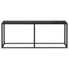 vidaXL Console Table Black Tempered Glass, Powder-Coated Steel - 2 of 4