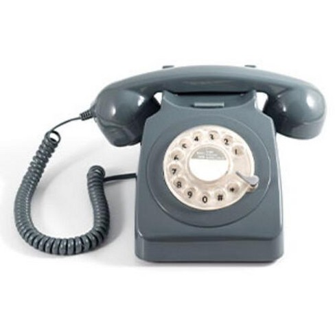 Gpo Retro Gpo746rgy 746 Desktop Rotary Dial Telephone - Grey : Target