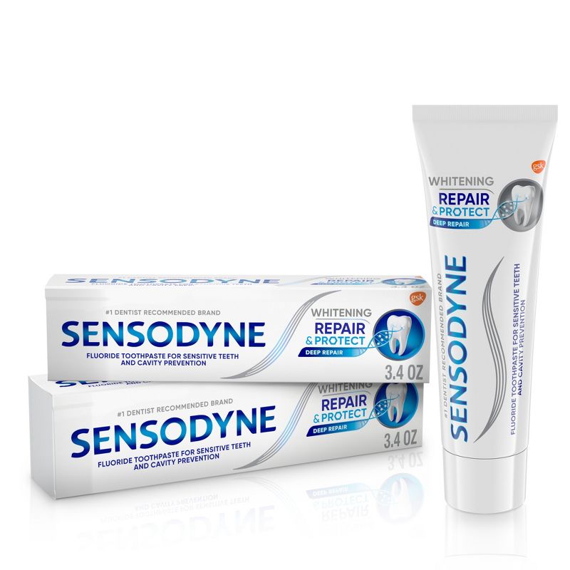 Sensodyne Whitening Repair and Protect Toothpaste for Sensitive Teeth - 3.4oz, 1 of 10