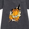 - Garfield - Peeking Out Graphic Short Sleeve Fleece Dress - 2 of 3