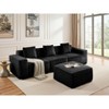 L-shaped corduroy modular sofa with free combination and boneless - 2 of 4