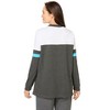 Woman Within Plus Size Color Block Long Sleeve Sweatshirt - 3 of 4