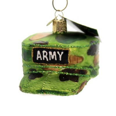 Old World Christmas 2.0" Army Cap Us Military  -  Tree Ornaments