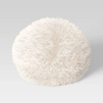 Long Faux Fur Round Throw Pillow - Threshold™