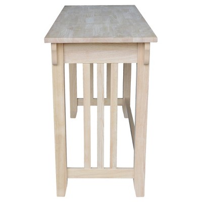 Classic Mission-Style Solid Wood Desk with Drawer in Brown