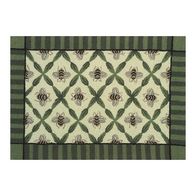 2'x3' Rectangle Hooked Accent Rug Green - C&F Home