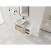 Vynxaria 36 in. Single Elevated White Oak Plywood Bath Vanity with White Flat Stone Counter KD-PACKING Ready to Assemble - 3 of 4