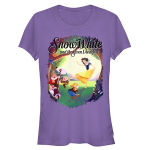 Juniors Womens Snow White and the Seven Dwarves Dance Scene T-Shirt - 1 of 3
