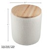 Lavish Home Storage Ottoman with Wood Top, Cream - 4 of 4