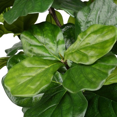6-Foot Green Plastic Potted Fig Floor Plant